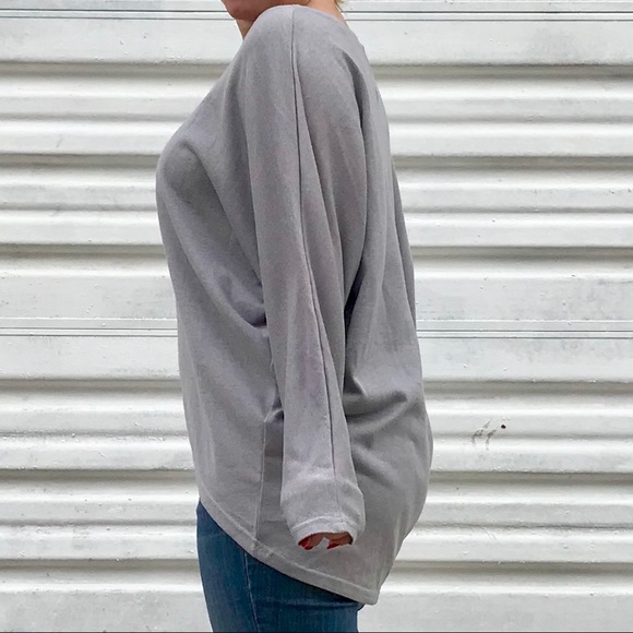 NWT Gray Zanzea Collection Oversized Knit Sweater - Picture 4 of 8